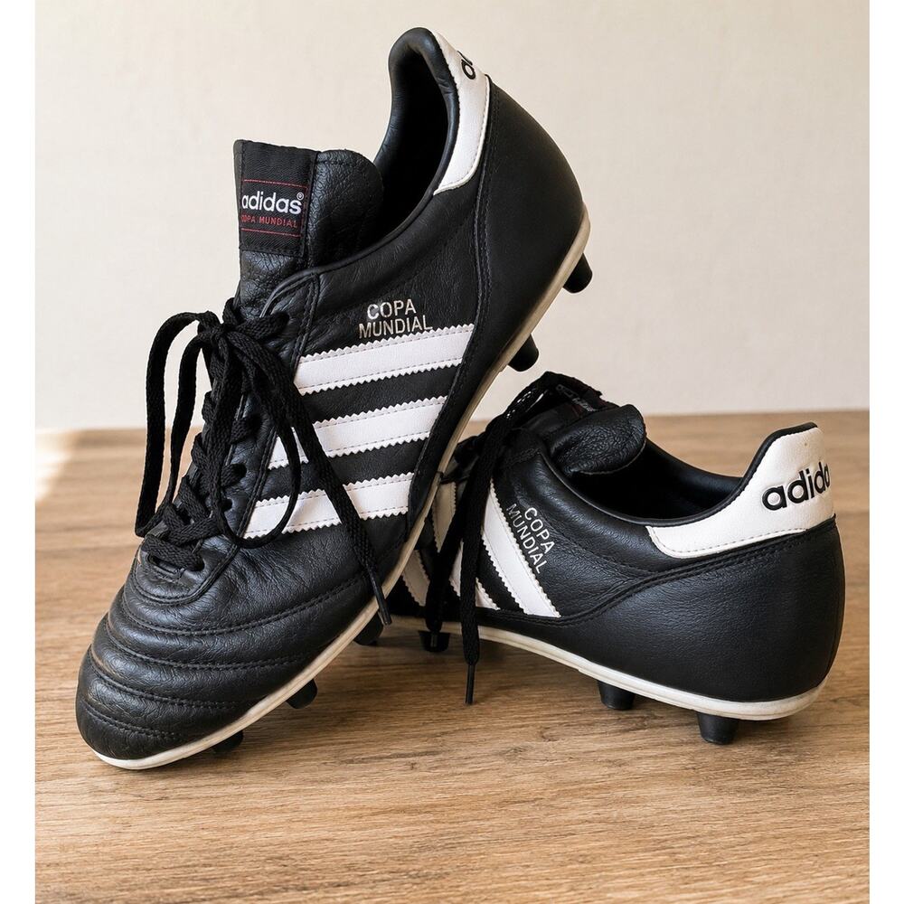 Adidas Copa Mundial Soccer Cleats Black White Leather Men’s US 10.5